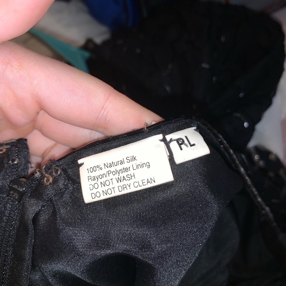 100% Silk Vintage Beaded Sparkle Sequin Cocktail Dress - Picture 8 of 11